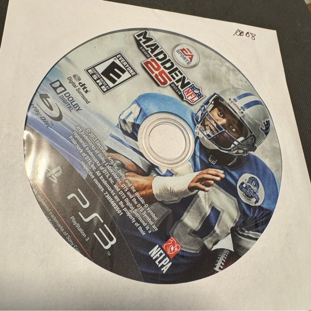 Madden NFL 25 2013 PS3 (Playstation 3) DISC ONLY Football Game 1989-2014